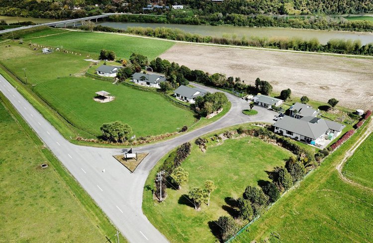 Aerial view of Karamea River Motel