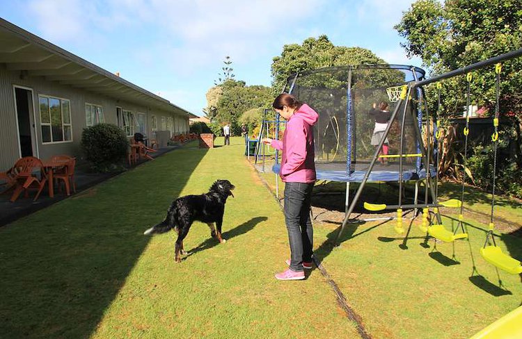 Playground and dog Hokitika accommodation
