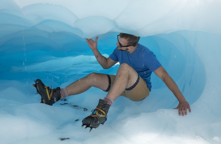 A crevice inside the Fox Glacier - 2456