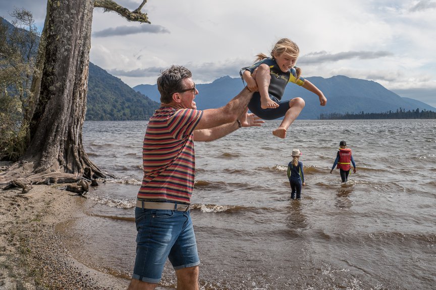 Family at Lake Brunner
