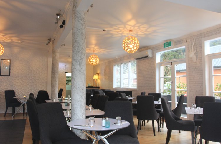 Inside Blue Ice Restaurant.