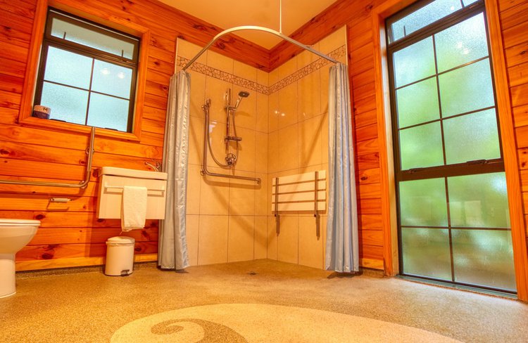 Two bedroom large family/disabled bathroom with modern fixtures