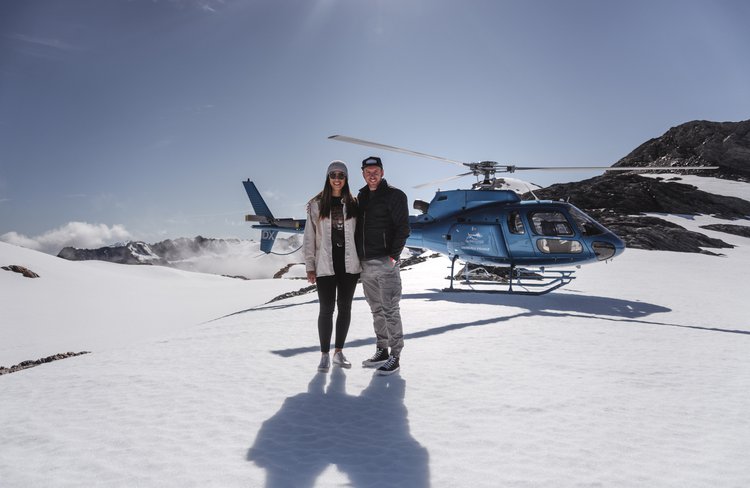 Snow landing.
