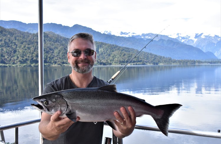 Salmon on Lake Mapourika