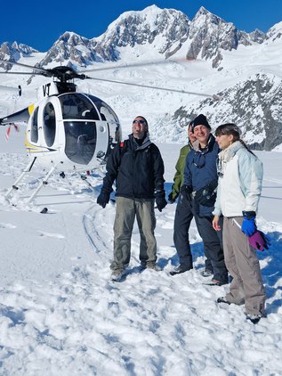 HeliServices.NZ Franz Josef Glacier - Take in the entry level snow landing helicopter tour for an "Experience of a Lifetime" with HeliServices.NZ and you will be amazed by the magnificent scenery and panoramic vies of the New Zealand's Southern Alps.