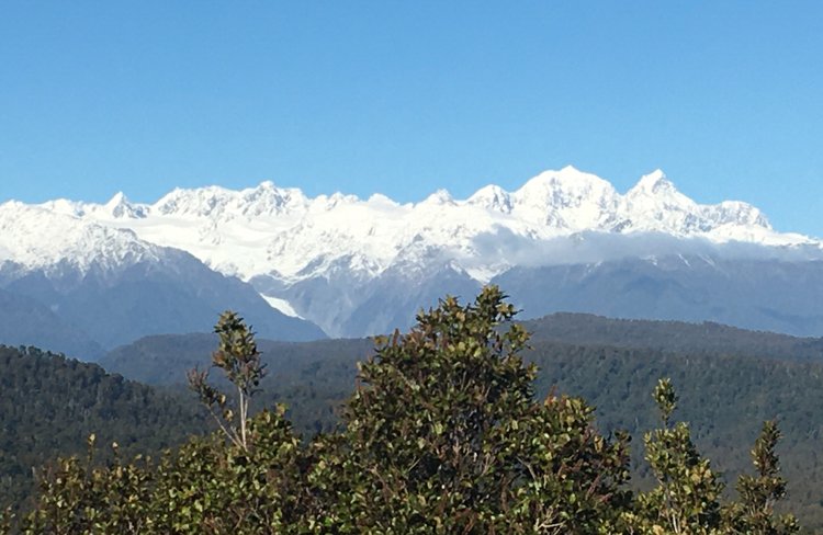 Stunning 360 views of Mt Cook, Mt Tasman (New Zealand's highest mountains), Franz Josef Glacier, as well as Okarito lagoon, 3 Mile Lagoon, beach & Okarito township, Westland Tai Poutini National Park & kiwi sanctuary area.