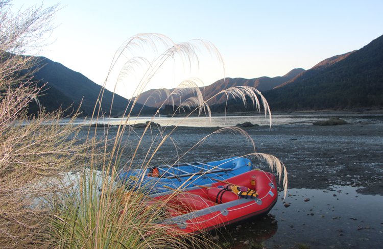Camping out on the Grey River/Māwheranui near Reefton, West Coast.
