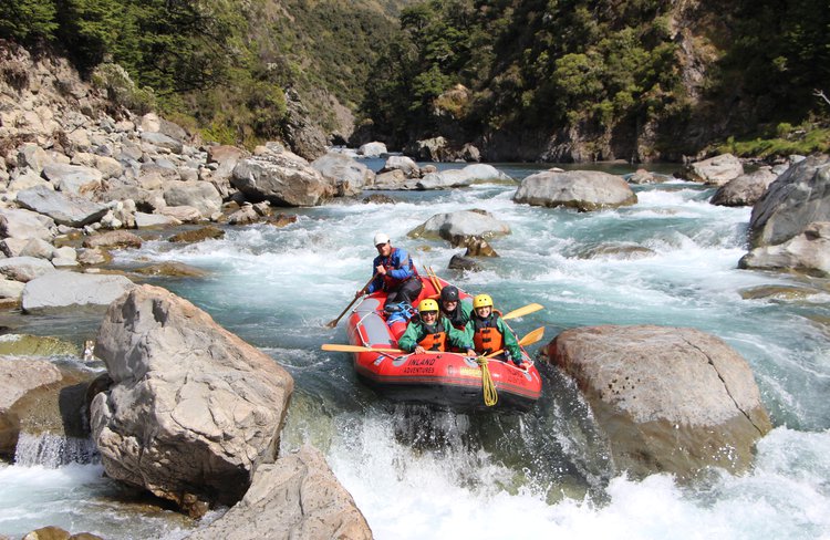 Rafting the rapids on the Waiau-Uwha three day rafting adventure.