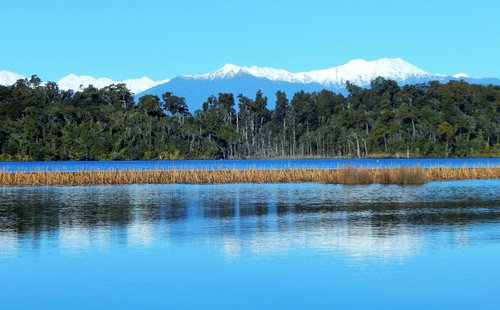 Mahinapua with snow capped mountains