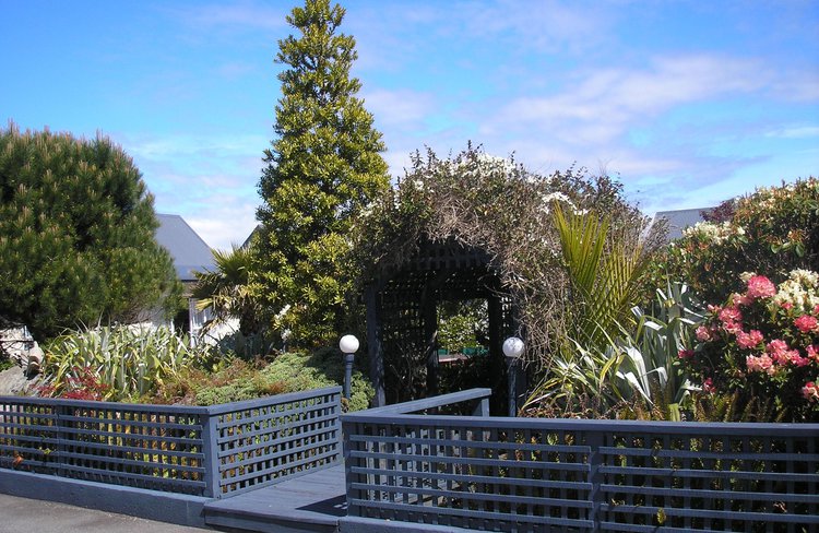 trellis in front of spas