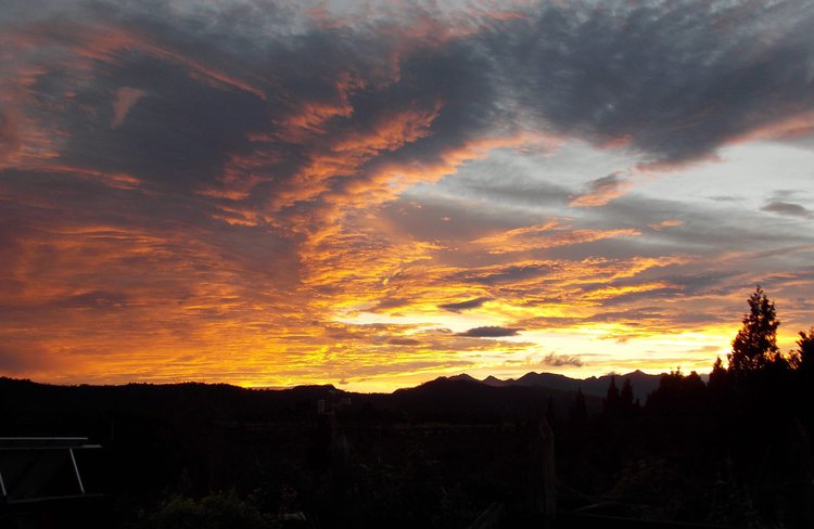 Sunset on the farm