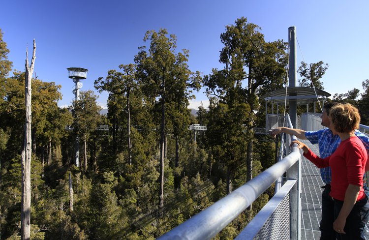 People looking over at the 47metre Tower