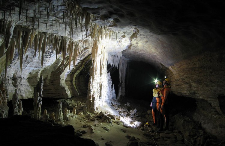 Formation in the upper levels of The Nile River GlowWorm Caves.