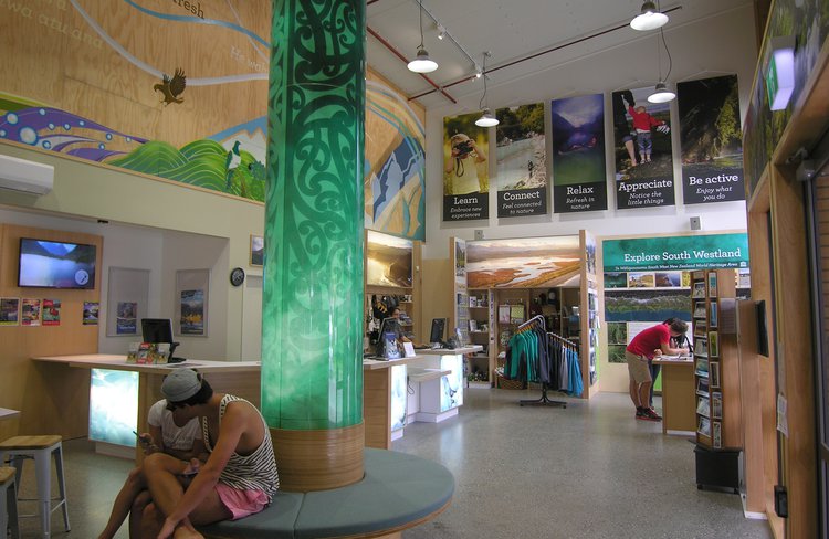 Inside DOC Westland Tai Poutini National Park Visitor Centre