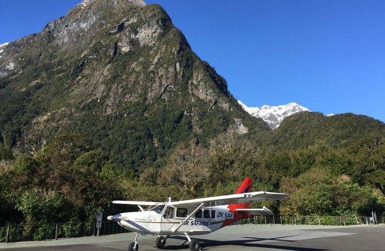 Air Safaris waiting at Milford Airport.