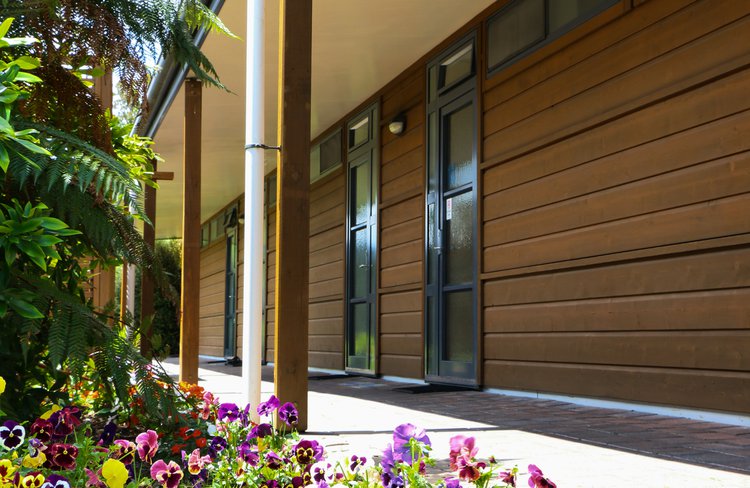 Exterior of the room.