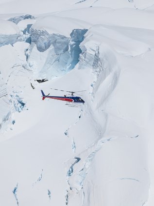 View the glaciers up close on a spectacular heli flight and landing
