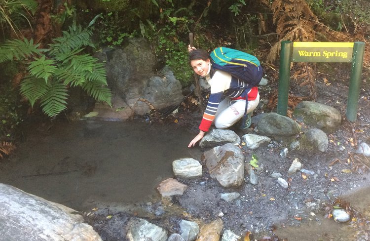 Tiny natural hot pool in Fox Glacier