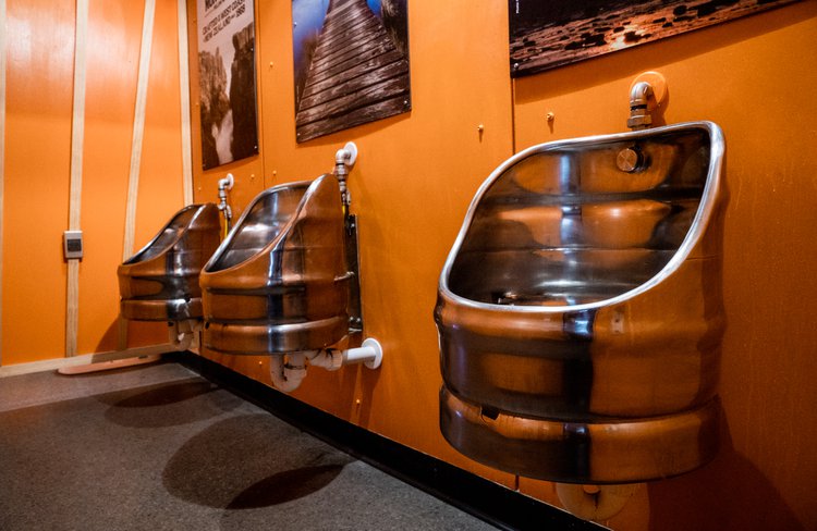 Unique brewery experience including the urinals!