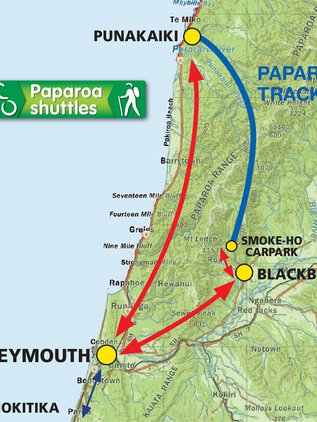 Paparoa Shuttles Map