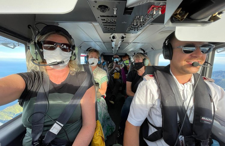 Selfie in-flight.