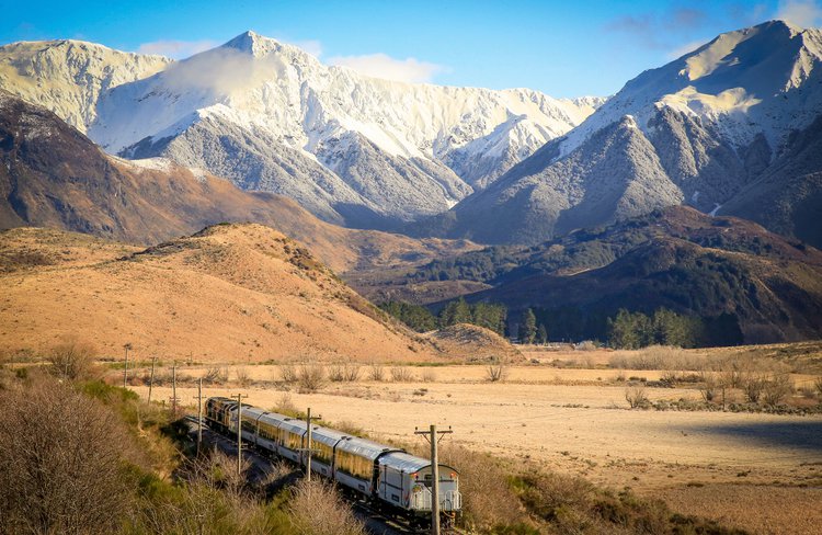 TranzAlpine train travelling through Cass.