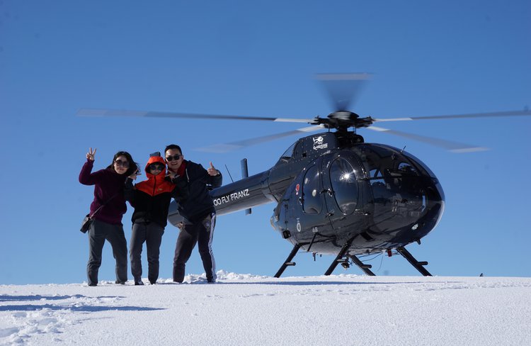 Photo time with our MD520N helicopter.